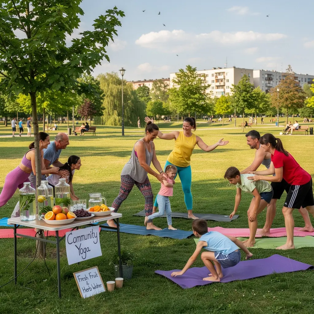Krajobraz z widokiem na góry, symbolizujący harmonię ciała i umysłu.